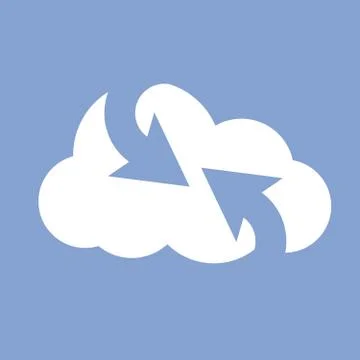 Cloud computing - network data synchronization Stock Illustration