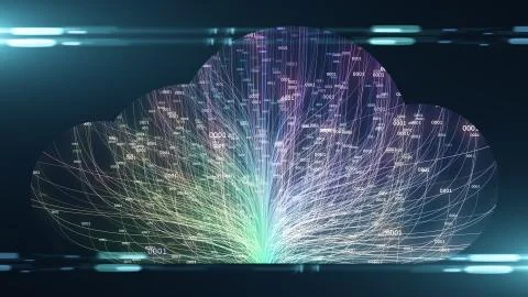 Cloud computing network data wireless connection for Internet of things IOT Stock Illustration