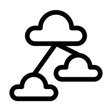 Cloud Computing Network- Decentralized Cloud Storage Icon Ilustração Stock