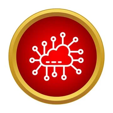 Cloud computing network digital technology data storage icon Stockillustratie