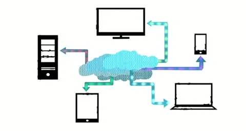 Cloud Computing Network Stock Footage 10805407