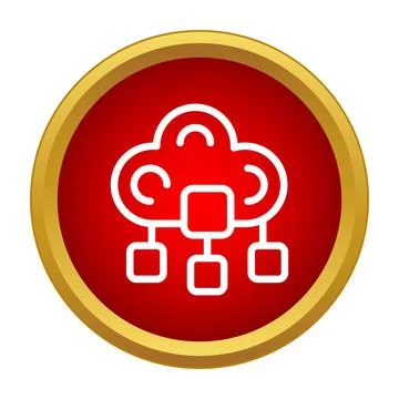Cloud computing network icon connecting data servers イラスト素材