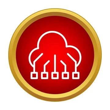 Cloud computing network icon representing data storage and connection イラスト素材