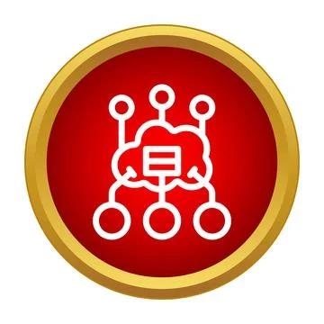 Cloud computing network infrastructure icon linking clients Stock Illustration
