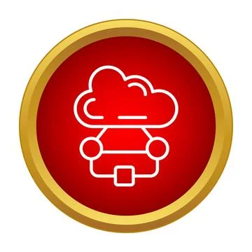 Cloud computing network managing data storage icon Illustrazione stock
