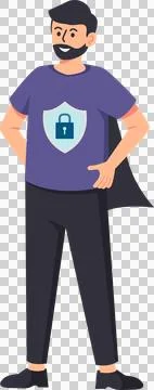 Cloud computing network safety concept. Stock Illustration