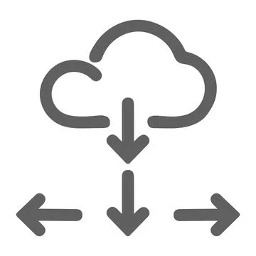 Cloud, computing, networking gray icon 스톡 일러스트