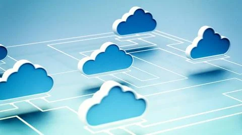 Cloud Computing Netzkonzept Cloud computing internet network information t... Stock Photos