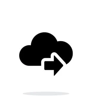 Cloud computing with next arrow simple icon on white background. Stock Illustration