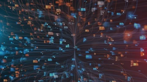 Cloud Computing Next-Gen Systems Network Architecture Future Connectivity  Stock Footage 303463976