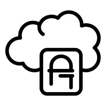 Cloud computing offering easy access to online font library Illustrazione stock