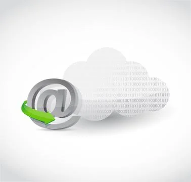 Cloud computing online illustration design over a white background Illustrazione stock