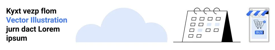 Cloud computing, online scheduling, e-commerce, digital organization, busines 库存插图