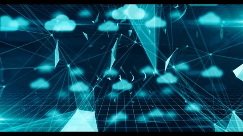 Cloud computing online storage and IOT computer network connectivity for devices Stock Footage 80282960