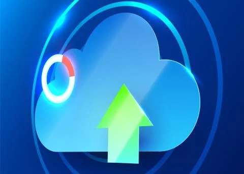 Cloud computing online storage. Big data information future modern internet Stock Illustration