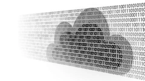 Cloud computing online storage binary code numbers. Big data information futu Stockillustratie