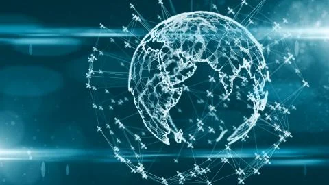 Cloud computing online storage for fintech IOT computer network connectivity Stock Illustration