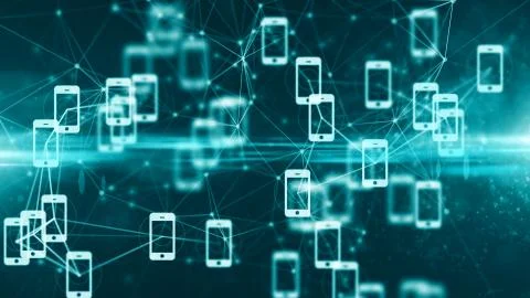 Cloud computing online storage for fintech IOT computer network connectivity Stock Illustration