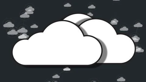 Cloud computing online storage for fintech IOT computer network connectivity Stock Illustration