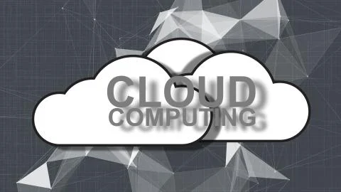 Cloud computing online storage for fintech IOT computer network connectivity Stock Illustration