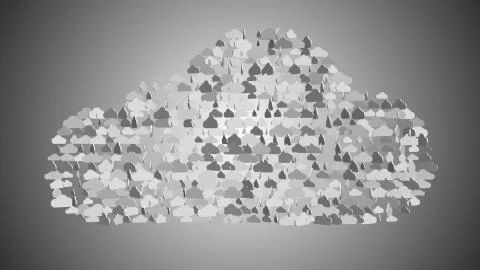 Cloud computing online storage network connectivity for devices and IOT Stock Illustration