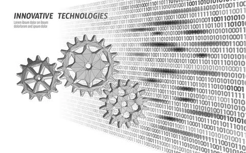 Cloud computing online storage settings low poly. Personal information security Illustrazione stock