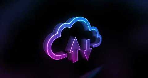 Cloud computing online storage symbol glass style Stock Footage 322116871