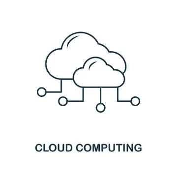 Cloud Computing outline icon. Simple design from web development icon collection Stock Illustration