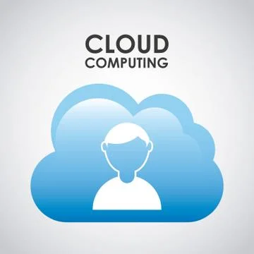 Cloud computing over background vector illustration Stock Illustration
