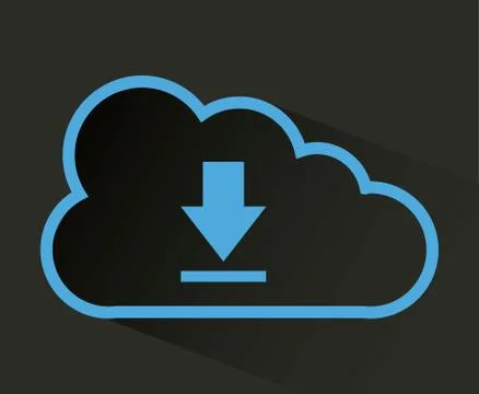 Cloud computing over  black  background vector illustration Stockillustratie
