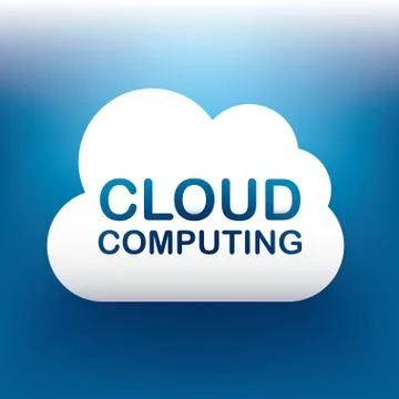 Cloud computing over blue background vector illustration 스톡 일러스트
