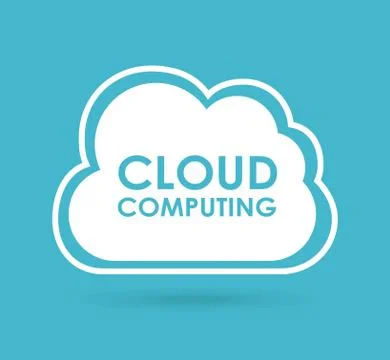 Cloud computing over blue background vector illustration 스톡 일러스트