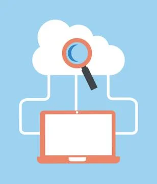 Cloud computing over  blue  background vector illustration Stock Illustration