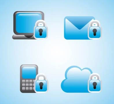 Cloud computing over blue background vector illustration Stock Illustration