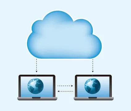 Cloud computing over blue background. vector illustration Illustrazione stock