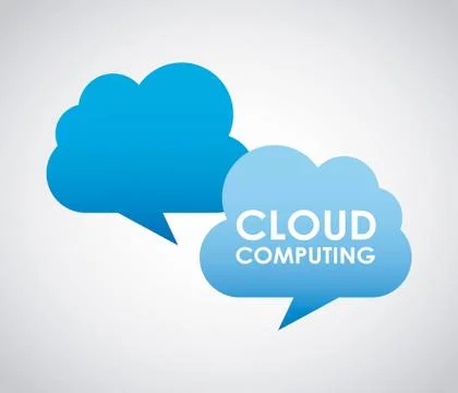 Cloud computing over white background vector illustration 스톡 일러스트
