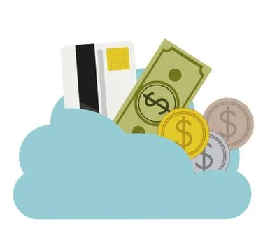 Cloud computing over  white  background vector illustration Stock Illustration