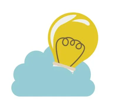 Cloud computing over  white  background vector illustration Stock Illustration