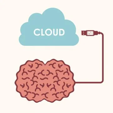 Cloud computing over white   background vector illustration Stock Illustration