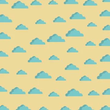 Cloud computing pattern background Stock Illustration