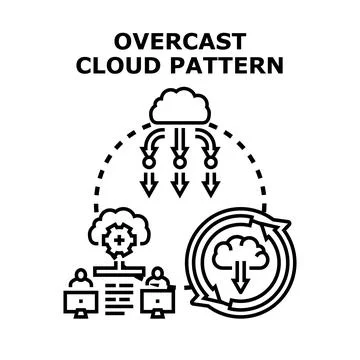 Cloud computing pattern distributing data and services イラスト素材