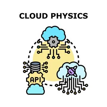 Cloud computing physics concept for innovative technology development 스톡 일러스트