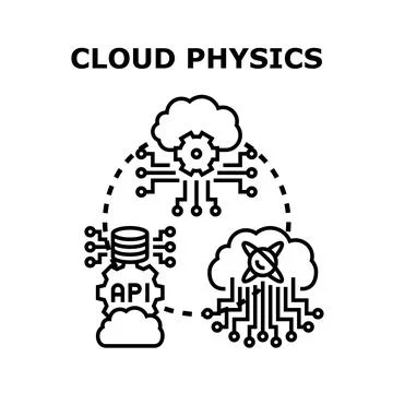 Cloud computing physics concept for innovative technology development イラスト素材