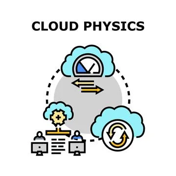 Cloud computing physics process data server network 스톡 일러스트