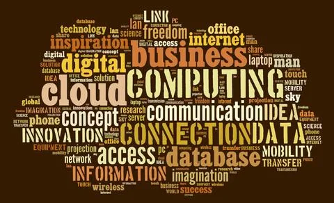 Cloud computing pictogram on brown background Cloud computing pictogram on... Foto stock