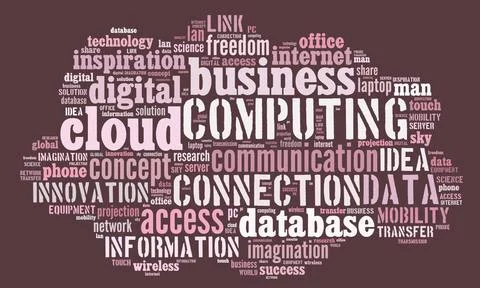 Cloud computing pictogram on pink background Cloud computing pictogram wit... Stock-Fotos