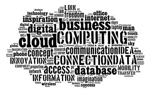 Cloud computing pictogram on white background Cloud computing pictogram wi... Stock Photos
