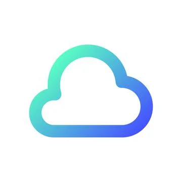 Cloud computing pixel perfect gradient linear ui icon Illustrazione stock