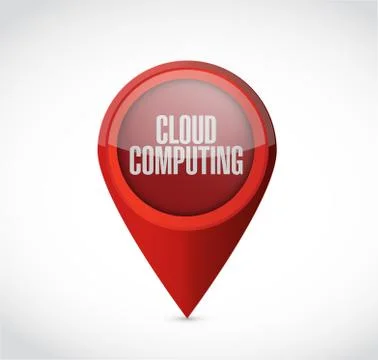 Cloud computing pointer sign Illustrazione stock