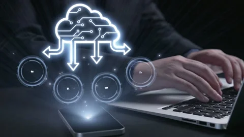 Cloud Computing Power Enhance Cloud Strategy for Business UUID Stock-Footage 283505631